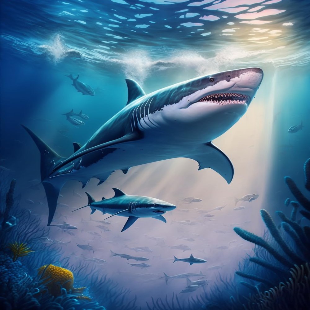 Puzzles for Adults 500 Pieces,Wooden Puzzle,Abyssal Shark Puzzle-Large Puzzle Game Artwork for Adults Teens-Challenging and Fun Activity-Modern Home Decor-Birthday Gifts