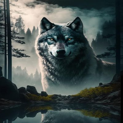 1000 Piece Adult Jigsaw Puzzle - Painted Great Wolf of The Forest Wooden Rounded Corner Color Jigsaw Puzzle for Beginners, Great Gift for Framing, Multi-Color Jigsaw Puzzle