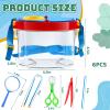 PullCrease 36 Pcs Bug Catcher Kit Insect Catching Outdoor Explorer Kit with Insect Transfer, Tweezers, Magnifying Glasses, Sticks, Observation Cages, Shoulder Straps for Kids Gift(Blue) view 2
