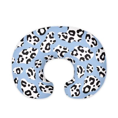 Viewamoon Blue Cow Print Feeding Pillow Covers Washable & Breathable Nursing Pillow Slipcovers Breastfeeding Newborn Feeding Cushion Cover Practical Gift, Best Choice for Mom Cover Only