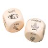 2 Pcs Food Decision Dice, Wooden Food Dice Anniversary Date Night Gifts for Couples, Dinner Decision Dice 12 Food Pattern, Creative Valentines Day Christmas Birthday Gifts for Husband Wife Women Men view 1