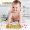 Baby TV Remote Control Toy with Cute Crab Soft Silicone Cover Teething Toy, Realistic Baby Musical Remote Control Toy with Light  Sound, Educational Toys with 3 Language for 6m+Toddlers(Yellow) view 4