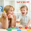 LovesTown Stacking and Sorting Learning Puzzles, Montessori Wooden Sensory Toys for Toddlers, 20 PCS view 2