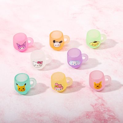 ARTECY Resin Accessories, Cream Glue Mobile Phone case, Homemade Headwear, Pendant, Hairpin Ornament, Imitation Cartoon Transparent Teacup2pcs