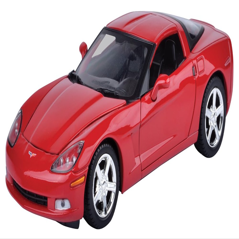 2005 Chevy Corvette C6 Coupe Red 1/24 Diecast Model Car by Motormax 73270
