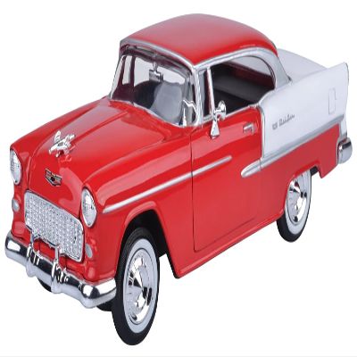 1955 Chevy Bel Air Red 1/24 Diecast Model Car by Motormax 73229