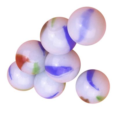KOMBIUDA 16mm Milk White Glass Balls Kids Marbles for Ball Pit Beads for Jewelry Making