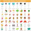 130Pcs Kitchen Playset, Toddler Pretend Cooking Play Pots, Pans, Utensils Cookware, Daily Food Fruit Veges, Shopping Storage Basket, Dessert, Prop Money, Learning Gift for Child (Turquoise) view 2