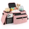 Accmor Universal Stroller Organizer with Insulated Cup Holder Detachable Phone Bag and Shoulder Strap, Stroller Bag Caddy Organizer Accessories Fits for Uppababy, Baby Jogger, Britax Strollers view 3