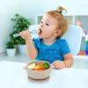 PandaEar 3 Pack Baby Bowls with Suction| Stay Put Silicone Food Bowl for Babies Kids Toddlers Infants| Food Grade Soft Safe BPA-Free Silicone (Brown Grey Tan) view 3