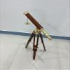 25" Brass Telescope with Wooden Tripod Stand  Handmade Decorative Spyglass for Navigation, Camping, Hiking & Travel  Adjustable Vintage-Style Telescope for Home or Office Dcor view 2