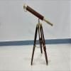 25" Brass Telescope with Wooden Tripod Stand  Handmade Decorative Spyglass for Navigation, Camping, Hiking & Travel  Adjustable Vintage-Style Telescope for Home or Office Dcor view 4