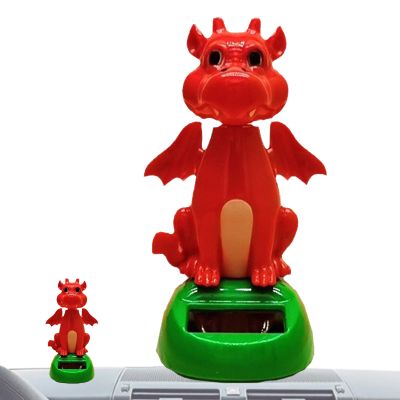 Axfbim Fire Dragon Solar Car Dashboard Decorations, Dancing Solar Powered Figures, Creative car car Ornament