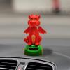 Axfbim Fire Dragon Solar Car Dashboard Decorations, Dancing Solar Powered Figures, Creative car car Ornament view 3