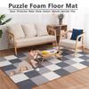 30 Pcs Short Plush Interlocking Carpet Tiles,Foam Flooring Puzzle Mats,Area Rugs,Bedroom,Playroom,Keep Warm,12x12 Inch(Color:Purple) view 3