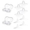 12 Pieces Nipple Cover for Nursing Newborn, Silicone Inverted Nipple Corrector,with Clear Carrying Case Silicone Nipple Extender for Breastfeeding, Flat or Inverted Nipples view 1