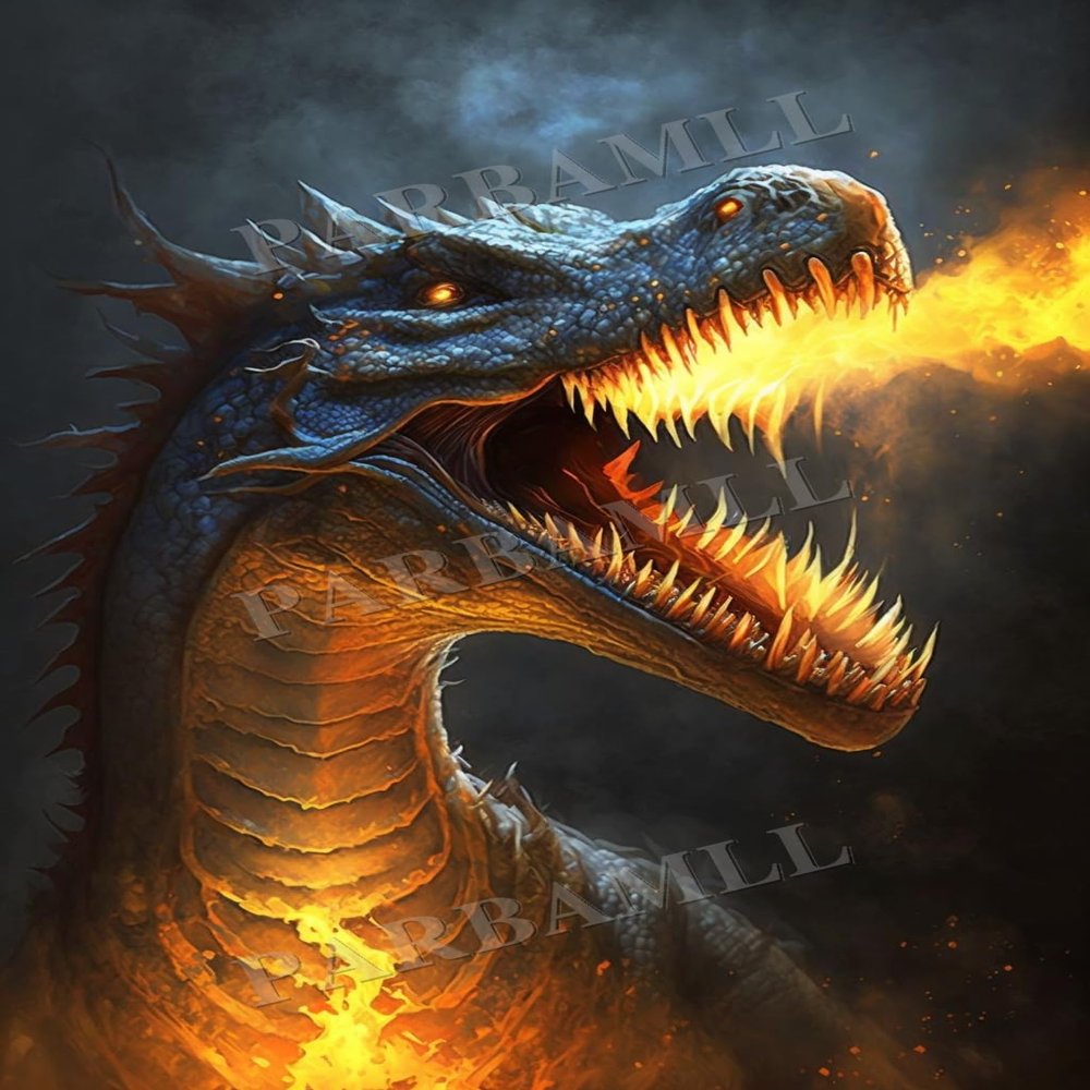 1000 Piece Adult Puzzle, Dinosaur fire-Breathing, Puzzle Educational Gift, Room Decor or Cafe Decor Exercise Willpower Relaxation or Gifts for Friends