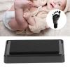 Baby Footprint Ink Pad, Baby Footprint Kit, Safe Reusable Meaningful Easy Cleaning Paw Print Pad with Paper for Babies and Pets (Black Ink) view 2