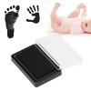 Baby Footprint Ink Pad, Baby Footprint Kit, Safe Reusable Meaningful Easy Cleaning Paw Print Pad with Paper for Babies and Pets (Black Ink) view 4