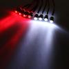 BOLIDORC 2 Pack RC Car 8 LED Light Kit, Headlight Taillight for 1/10 1/8 RC Models Scx10 D90 TRX4 RC Car Truck Lighting (Red & White) view 1