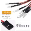 BOLIDORC 2 Pack RC Car 6 LED Light Kit, White Headlight Red Taillight Yellow Turn Signal Light for 1/10 1/8 RC Models TRX4 D90 SCX10 RC Car Truck Lighting (Red, White & Yellow) view 3