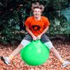 AppleRound 28in/70cm Green Hopper Ball with Pump: Age 13+, Kangaroo Bouncer, Bouncy Ball with Handle, Indoor/Outdoor Exercise Equipment view 3