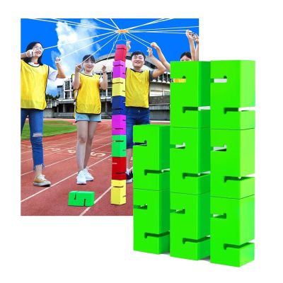Team Building Games for Work, Outdoor Group Activities Teamwork Fun Games for School Sports Day/Field Day/Birthday Party (Color : Green, Size : 8PCS)
