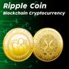1Pcs Ripple Coin, Ripple Commemorative Coin 24K Gold Plated, 3mm XRP Cryptocurrency, Collectible Coin with Protective Case, Blockchain Cryptocurrency, Home and Office Decoration view 2