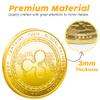 1Pcs Ripple Coin, Ripple Commemorative Coin 24K Gold Plated, 3mm XRP Cryptocurrency, Collectible Coin with Protective Case, Blockchain Cryptocurrency, Home and Office Decoration view 4