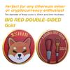 1Pcs Shiba Inu Coin, Shiba Commemorative Coin 24K Red and Gold Plated, 3mm SHIB Cryptocurrency, Collectible Coin with Protective Case, Blockchain Cryptocurrency, Home and Office Decoration view 2