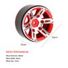 BOLIDORC 110mm RC Crawler Rubber Tires and Metal 1.9 Inch Beadlock Wheel Rim Replacement Part for 1/10 TRX4 SCX10 D90 RC Crawler Car (Red) view 4