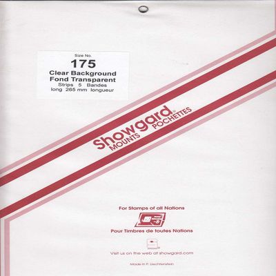 Showgard Strip Style Stamp Mounts Size 175 Clear