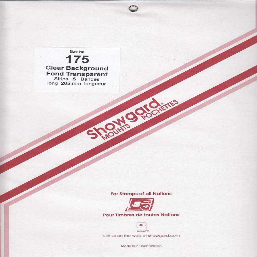 Showgard Strip Style Stamp Mounts Size 175 Clear