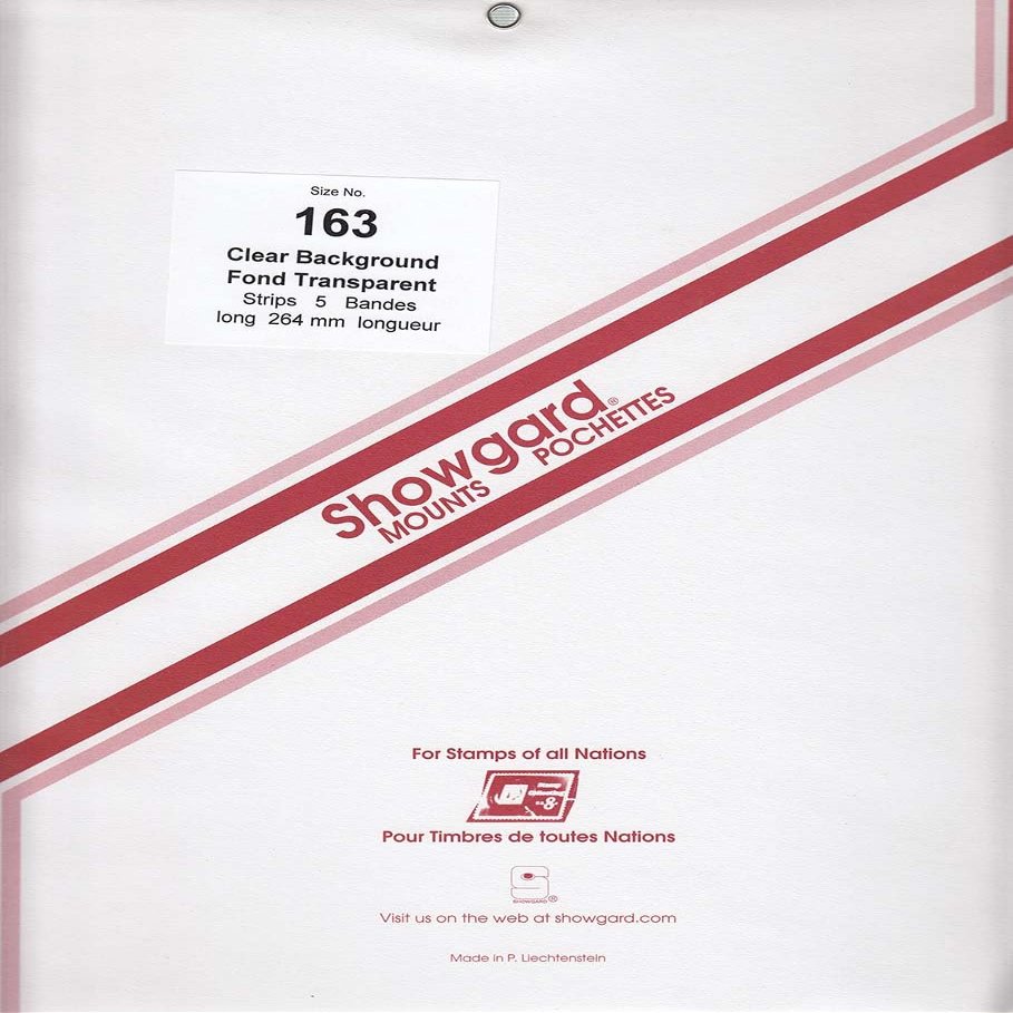 Showgard Strip Style Stamp Mounts Size 163 Clear