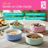 Elk and Friends Kids Porcelain Bowls with Silicone Sleeve | Kids/Toddler/Baby Feeding | Microwave & Dishwasher Safe | Non slip | Cereal/Soup/Snack Dishes & Dinnerware view 3