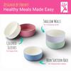 Elk and Friends Kids Porcelain Bowls with Silicone Sleeve | Kids/Toddler/Baby Feeding | Microwave & Dishwasher Safe | Non slip | Cereal/Soup/Snack Dishes & Dinnerware view 4