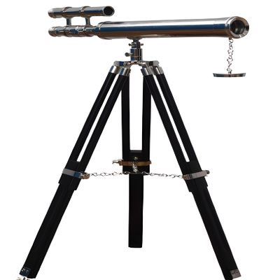 Handcrafted Vintage Floor Standing Brass Astro Telescope 50"