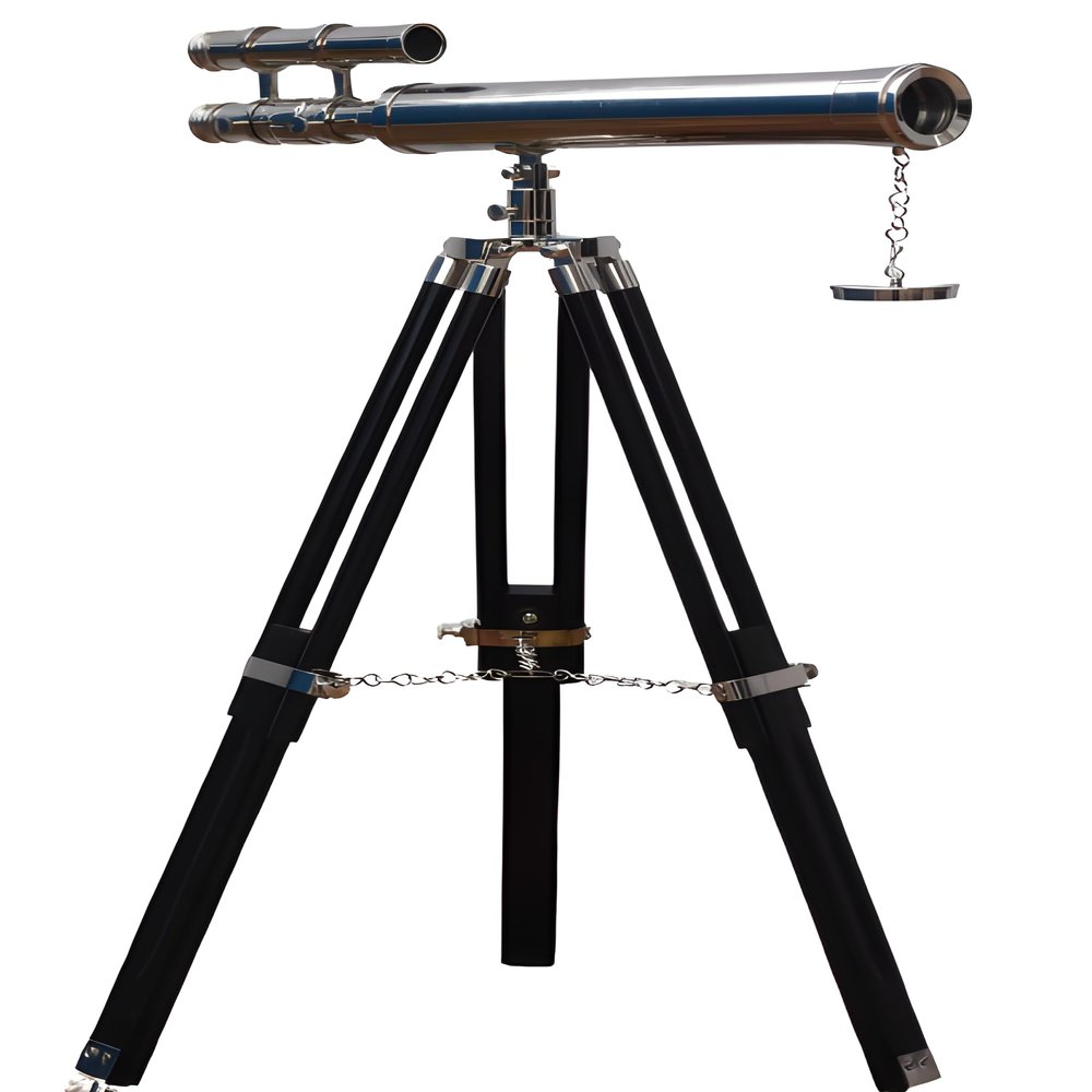Handcrafted Vintage Floor Standing Brass Astro Telescope 50"