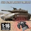 BESTYMXY RC Tank HengLong IDF MERKAVA MKIV, 1:16 Merkava Main Battle Tank MK4 Model, 2.4ghz Remote Control Vehicles Tanks with Sound & Light for Ages 14+ view 4