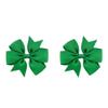 3 Inches Boutique Grosgrain Ribbon Pinwheel Hair Bows for Baby Girls, Toddler Bows Hair Clip Birthday Gifts In Pair (green) view 1