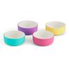 Elk and Friends Kids Porcelain Bowls with Silicone Sleeves | Suitable for Babies/Toddlers | Microwave & Dishwasher Safe | Non Slip Dinnerware | Snack Dishes | 4 Pack view 1