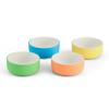 Elk and Friends Kids Porcelain Bowls with Silicone Sleeves | Suitable for Babies/Toddlers | Microwave & Dishwasher Safe | Non Slip Dinnerware | Snack Dishes | 4 Pack view 1