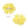 3 Inches Boutique Grosgrain Ribbon Pinwheel Hair Bows for Baby Girls, Toddler Bows Hair Clip Birthday Gifts In Pair (blue) view 2