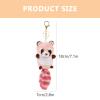Abaodam Raccoon Keychains Plush Stuffed Keychain Animal Pendant Toy for Handbag Purse view 2