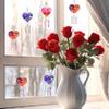 Ayhuhra 24 Sets Valentine's Heart Suncatcher Wind Chimes DIY Window Paint Art Craft Kits Crystal Pendant Heart Sun Catchers for Valentine's Day & Mother's Day Gifts Art Project view 4