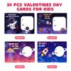 24 Packs Valentines Cards for Kids Classroom with Fidget Sensory Spinners Toy,Valentines Day Gifts for Kids School Valentine Class Exchange Gifts view 3