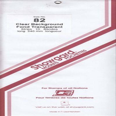 Showgard Strip Style Stamp Mounts Size 82 Clear Background