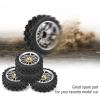 110 Racing Car Tires, Offroad RC Tires, Wheel Rims, Racing Offroad Vehicle Tires, RC Accessory for 1:10 RC Men, Outdoor Women's Car Part (Golden Outline) view 2