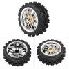 110 Racing Car Tires, Offroad RC Tires, Wheel Rims, Racing Offroad Vehicle Tires, RC Accessory for 1:10 RC Men, Outdoor Women's Car Part (Golden Outline) view 3