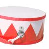 Amagogo 8 Inch Kids Drum Set Hand Drum Musical Gifts Early Learning Children Waist Drum Percussion Instrument for Birthday Gift Dance, Red view 2